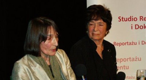 Barbara Grębecka oraz Halina Szpilmanowa. Fot.: Krzysztof Wyrzykowski/Polskie Radio