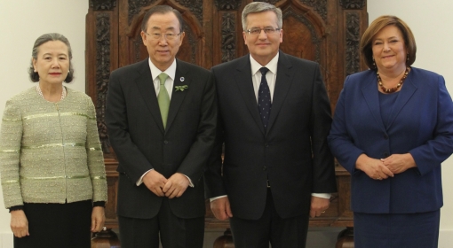 Sekretarz Generalny ONZ Ban Ki Mun jest już w Polsce