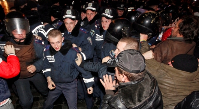 Euromajdan w Kijowie. Nocny protest 24/25 listopada