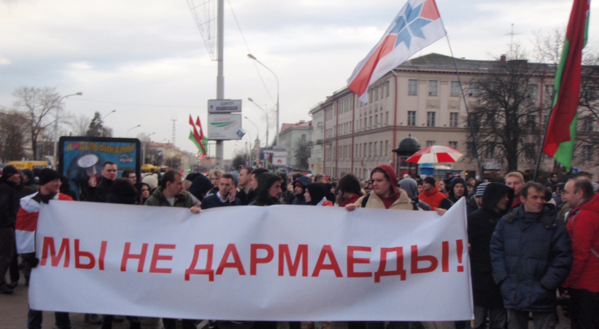 Marsz niedarmozjadów w Mińsku