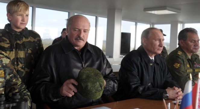 Putin i Łukaszenka na manewrach Zapad 2013 