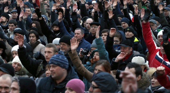 Mińsk:  Marsz Oburzonych przeciw podatkowi dla darmozjadów